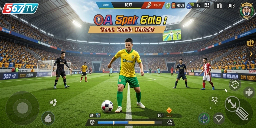 Tangkapan layar <strong>567TV</strong> menampilkan aksi sepak bola yang mendebarkan dan grafis yang memukau.