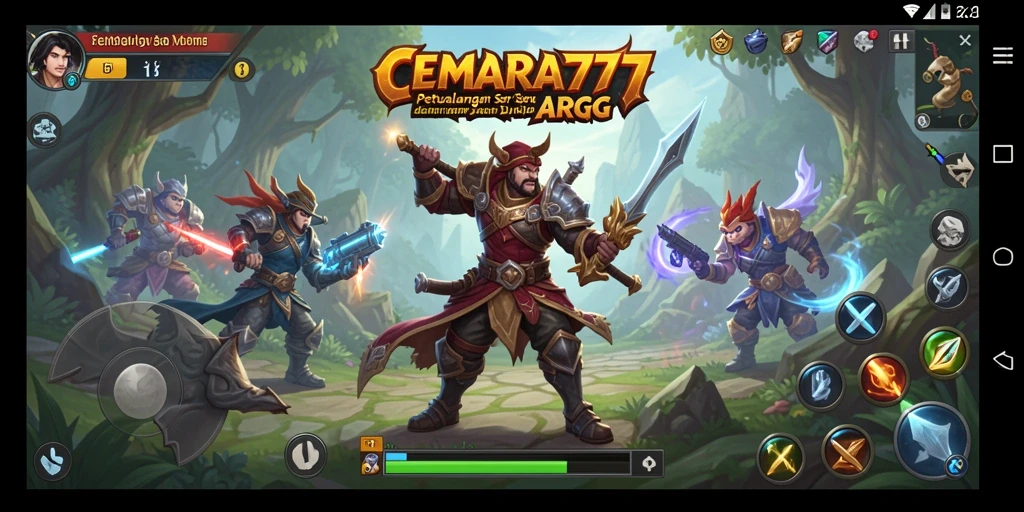 Gameplay seru CEMARA777 dengan karakter dan monster menakjubkan.
