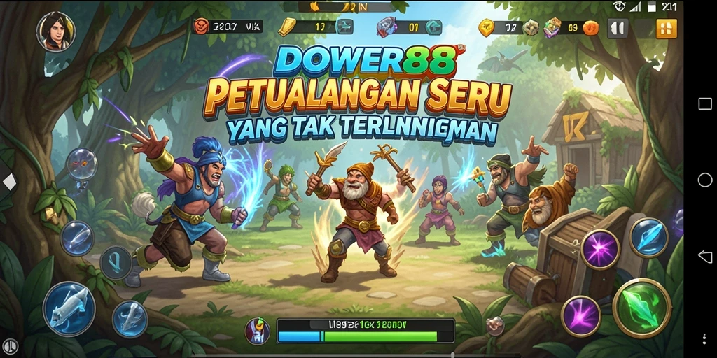 Gameplay DOWER88 yang penuh aksi dan eksplorasi di dunia petualangan.