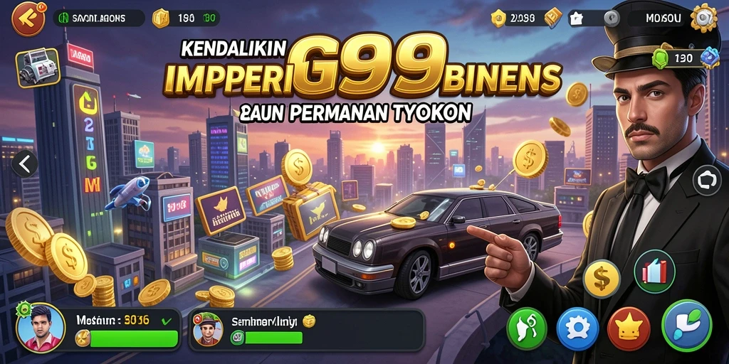 Screenshot gameplay GG999 menunjukkan berbagai strategi bisnis yang menarik.
