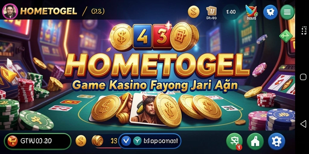 Screenshot menunjukkan gameplay menarik dari HOMETOGEL dengan grafis yang memukau.