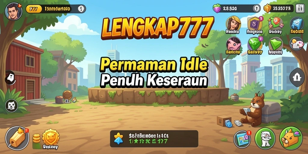 Tampilan gameplay LENGKAP777 yang menggembirakan dan penuh warna.
