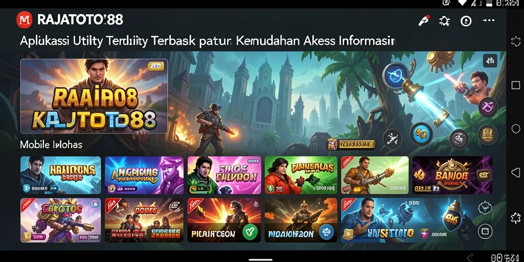 Tampilan aplikasi RAJATOTO88 yang menarik dan fungsional.