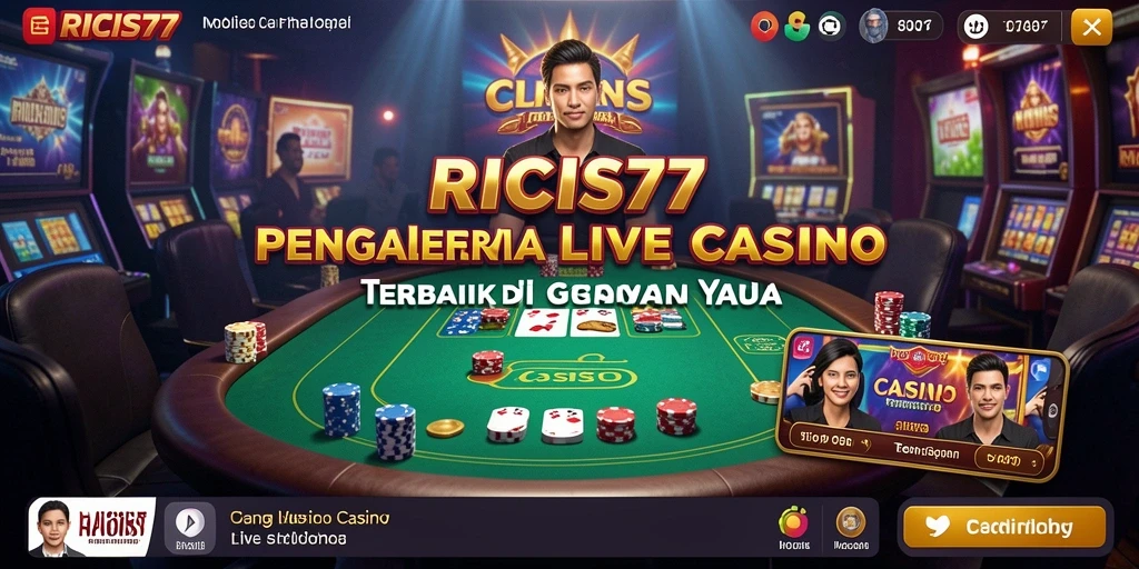 Gameplay Live Casino yang mendebarkan di RICIS77 dengan dealer langsung.