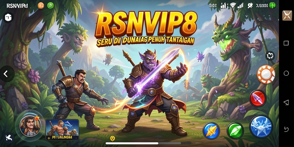 Gameplay RSNVIP8 yang menegangkan dalam lingkungan petualangan yang epik.