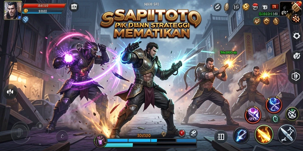 Tampilan gameplay SAPITOTO dengan aksi pertarungan yang intens.