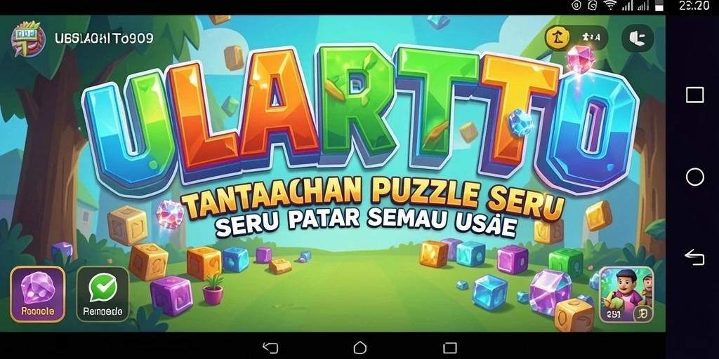 Tangkapan layar ULARTOTO menunjukkan gameplay puzzle yang menantang dan menarik.