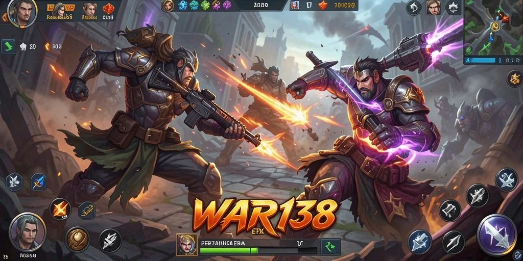 Tampilan gameplay <strong>WAR138</strong> yang dinamis dan menegangkan.